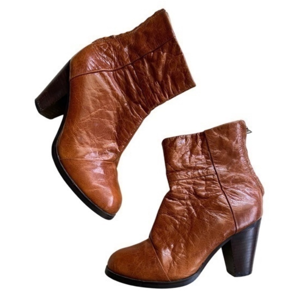RAG & BONE Cognac Leather Ankle Booties